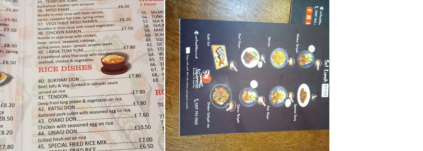 SW9 Restaurant Menu