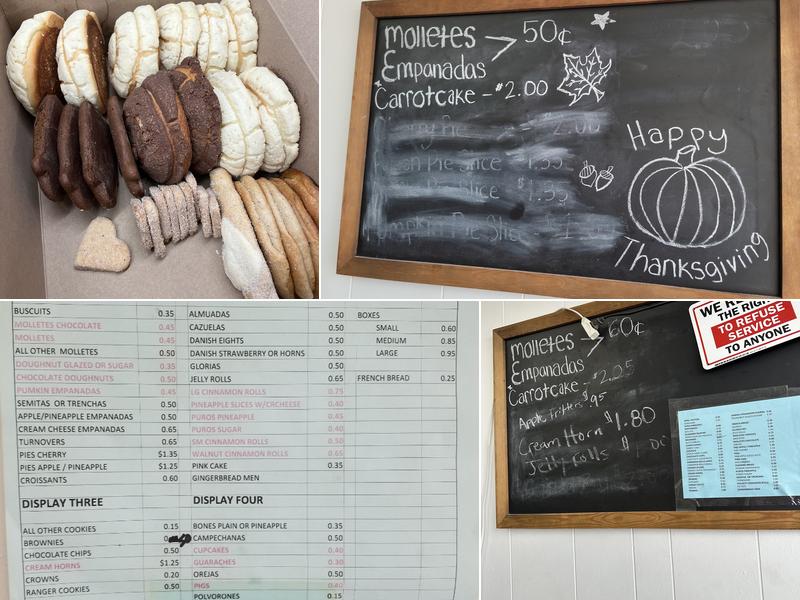 Lara's Bakery Menu