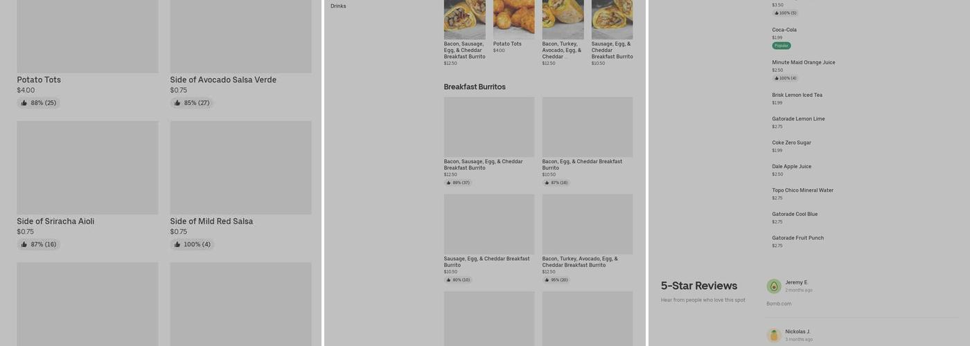 Donuts Menu