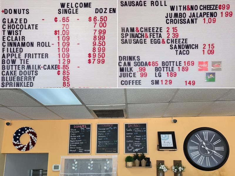 Donut Palace Menu