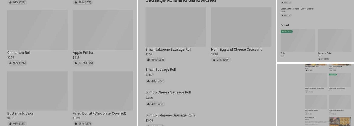 Central Donuts & Bakery Menu