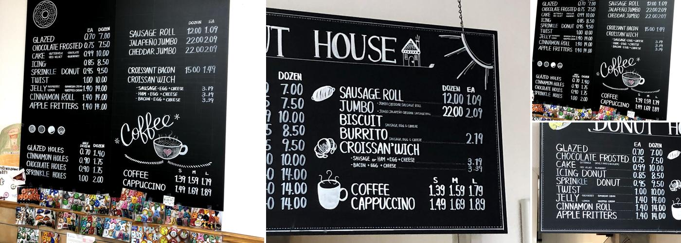 Donuts House Menu