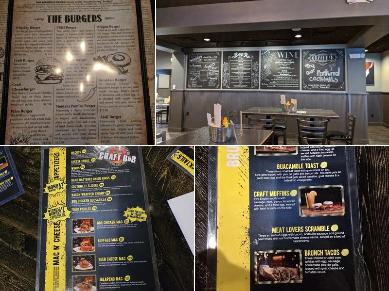 Craft B&B Menu