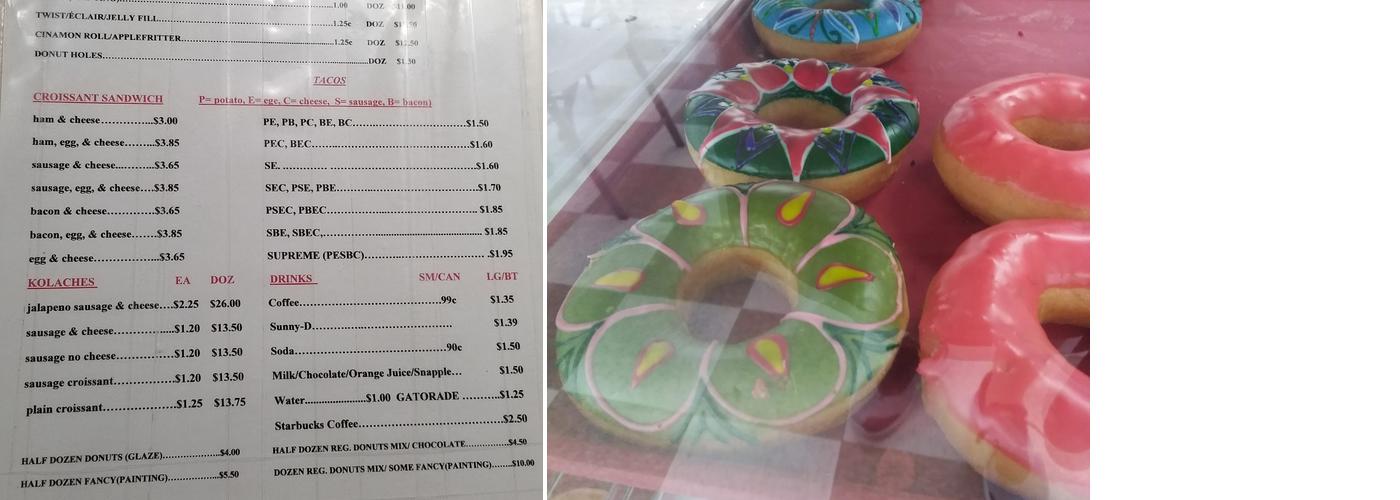 Royal Donuts Menu