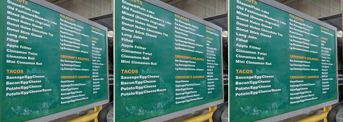 Sparkling Donuts Menu
