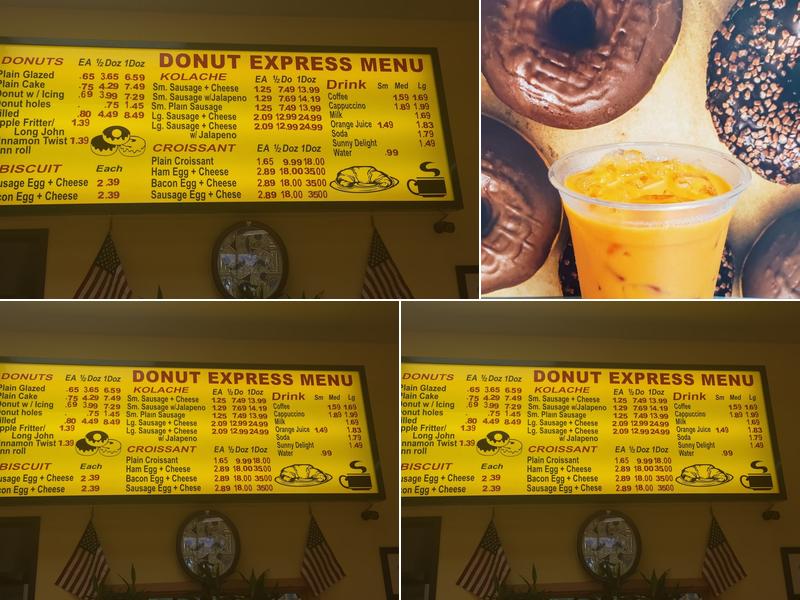 Donut Express Menu