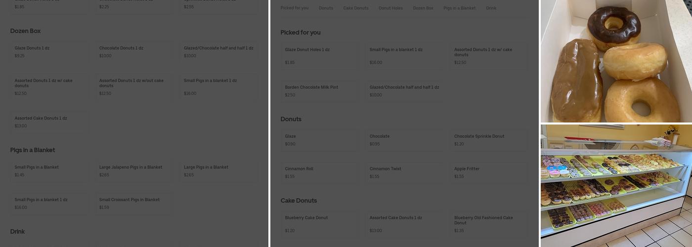 Donuts & Coffee Menu