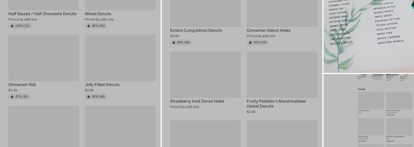 Hawk Donuts Menu