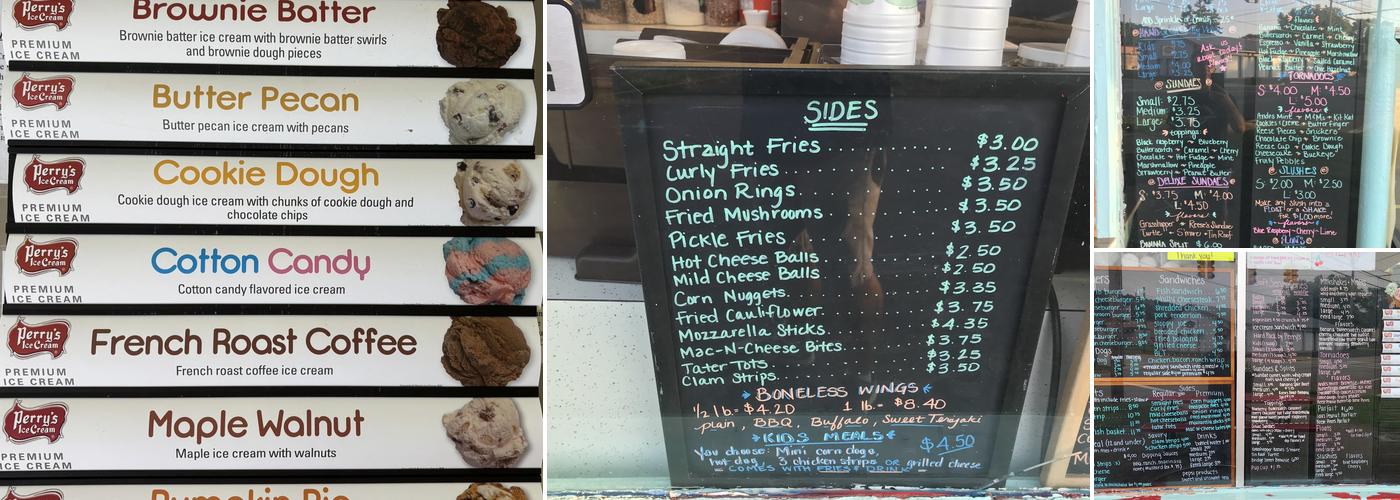 Ida's Dairy Menu