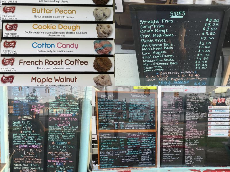 Ida's Dairy Menu
