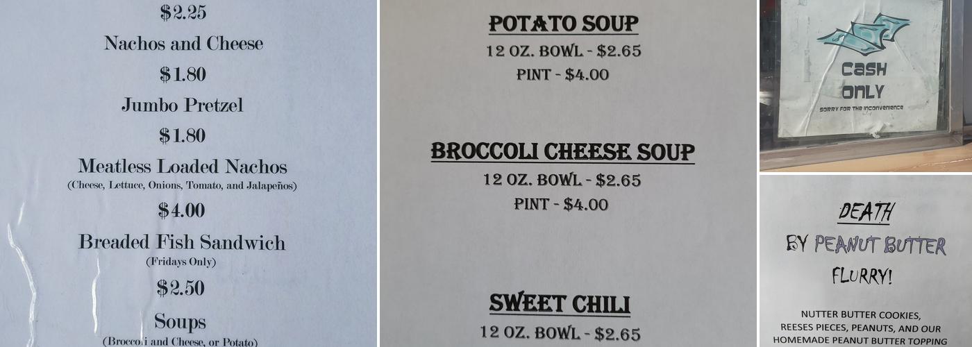 Shake Shak of Tiffin Menu