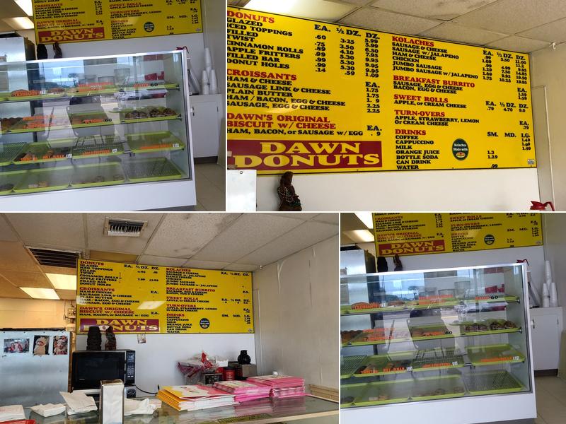 Dawn Donuts Menu