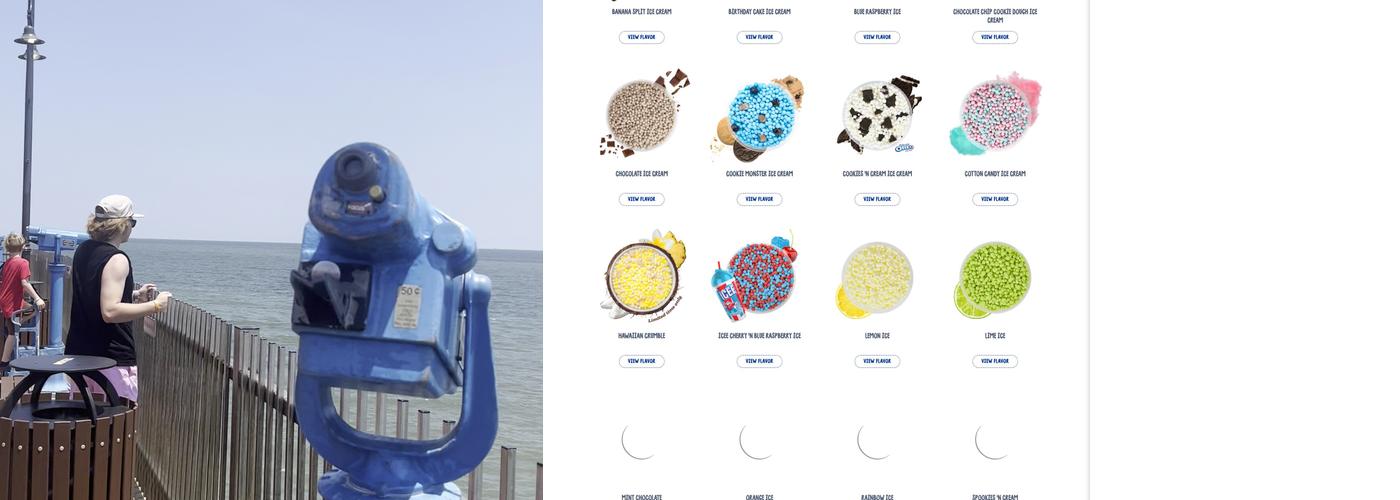 Dippin Dots Menu