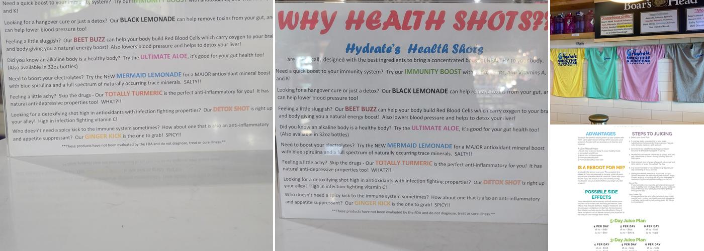 Hydrate Menu