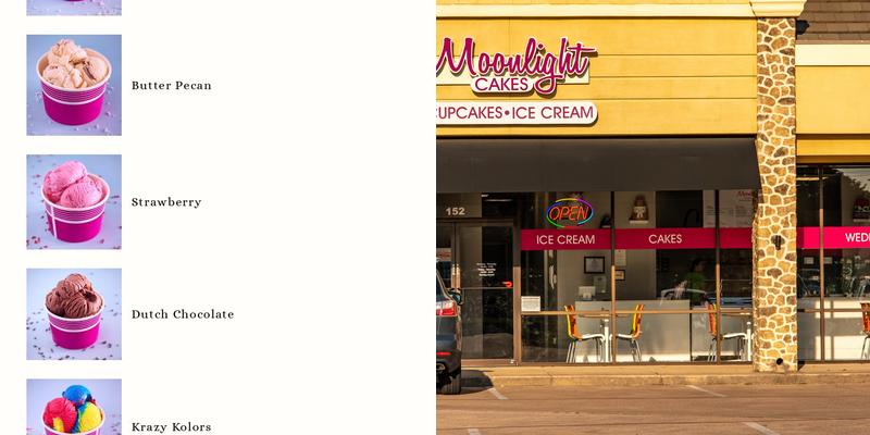 Moonlight Cakes Menu