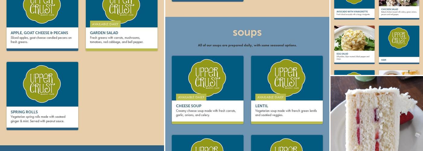 Upper Crust Bakery Menu