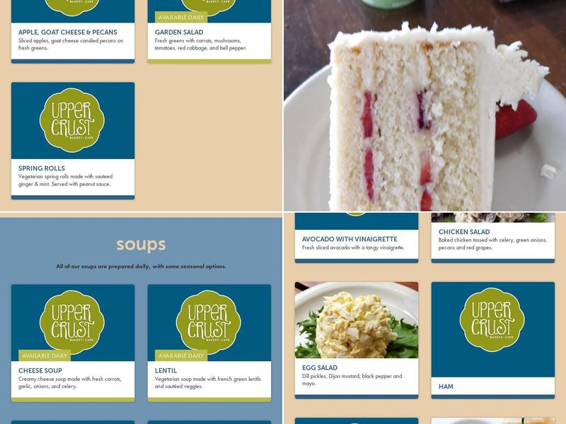 Upper Crust Bakery Menu