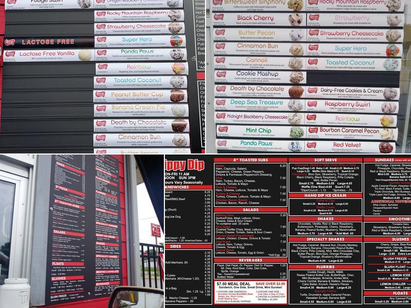 Whippy Dip Menu