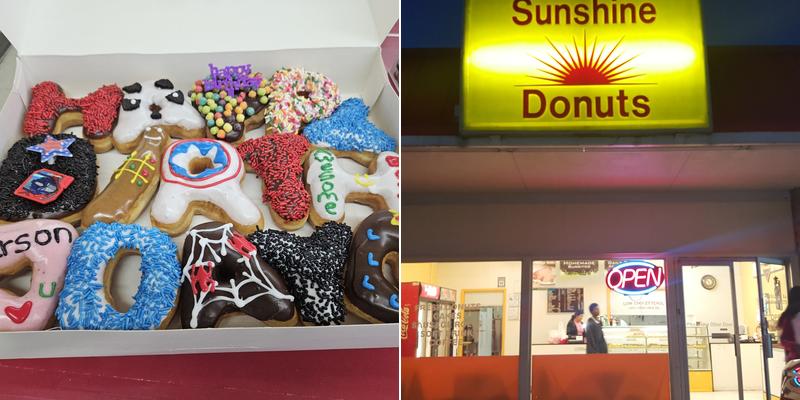 Sunshine Donuts Menu