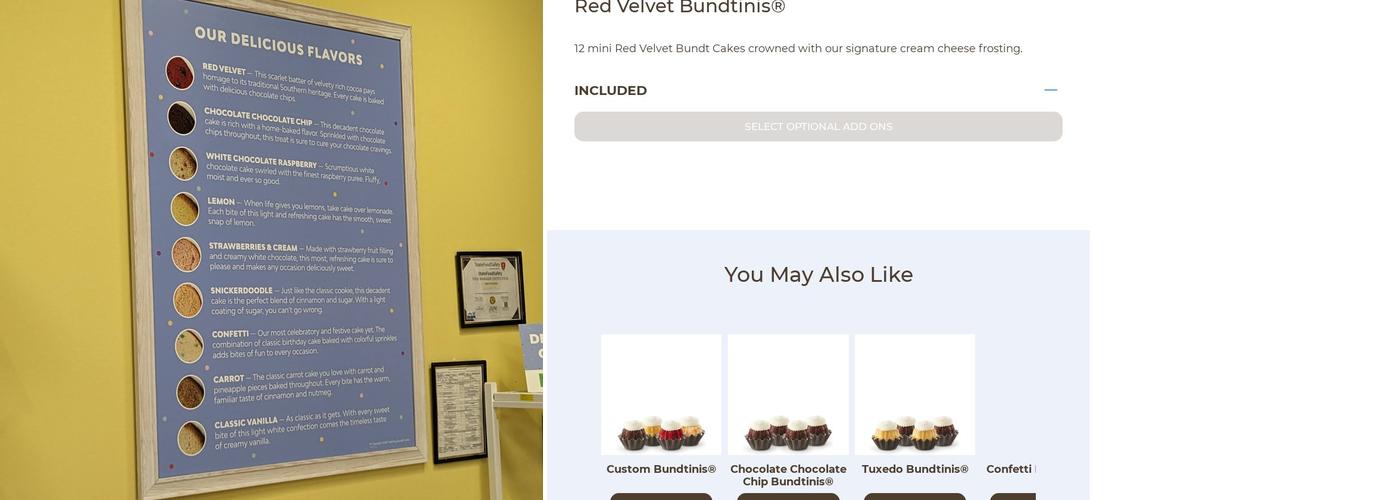 Nothing Bundt Cakes Menu