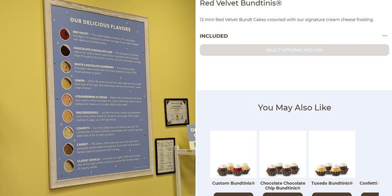 Nothing Bundt Cakes Menu