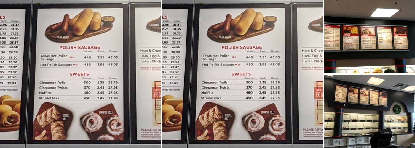 Kolache Factory Menu
