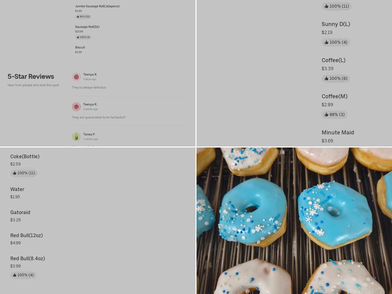 OK Donuts Menu