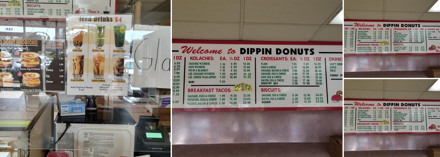 Dippin Donuts Menu
