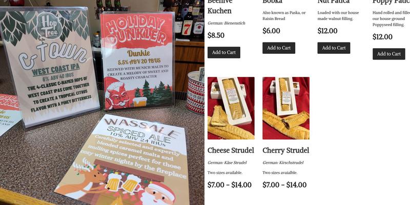 Reinecker's Bakery Menu