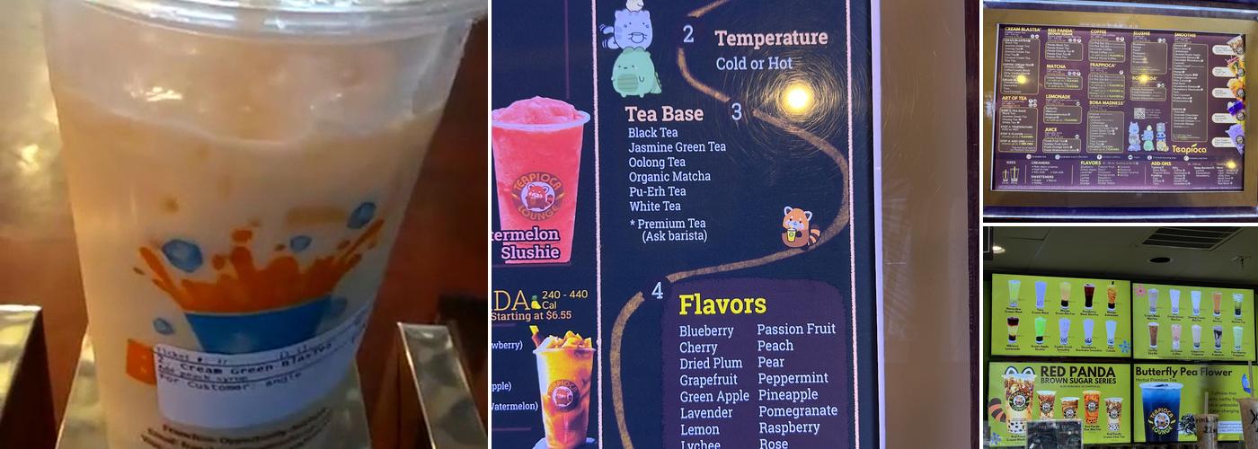 Teapioca Lounge Menu