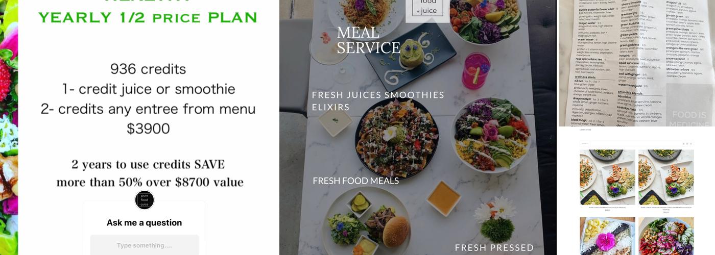 Pure Food and Juice Menu