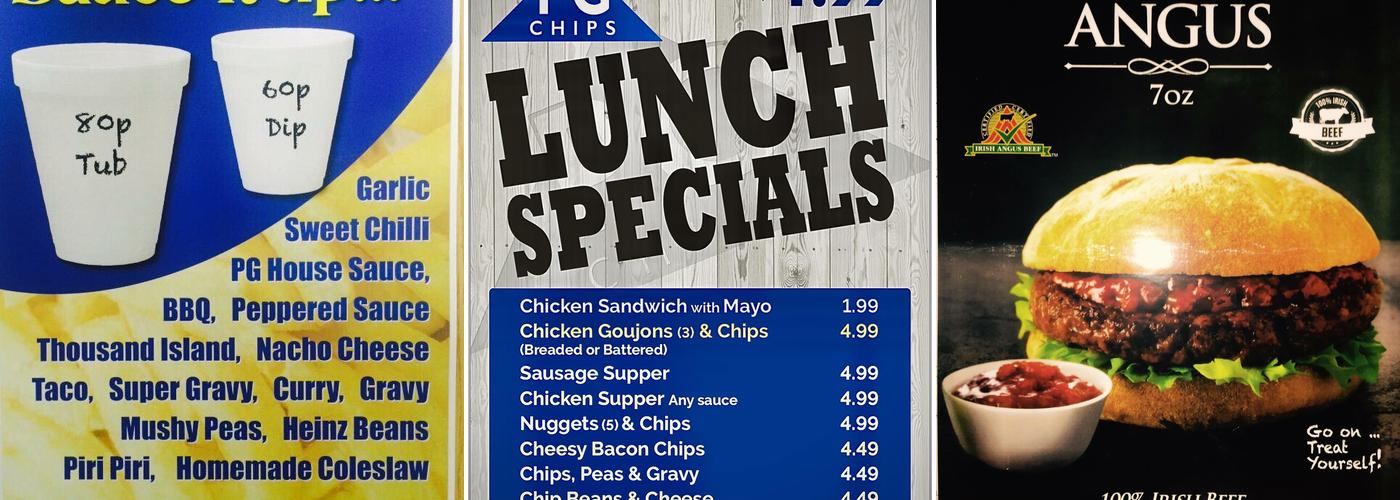 PG Chips Cohannon Menu