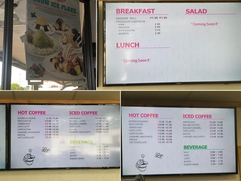 The Donut Nest Menu