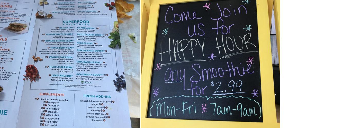 Tropical Smoothie Cafe Menu