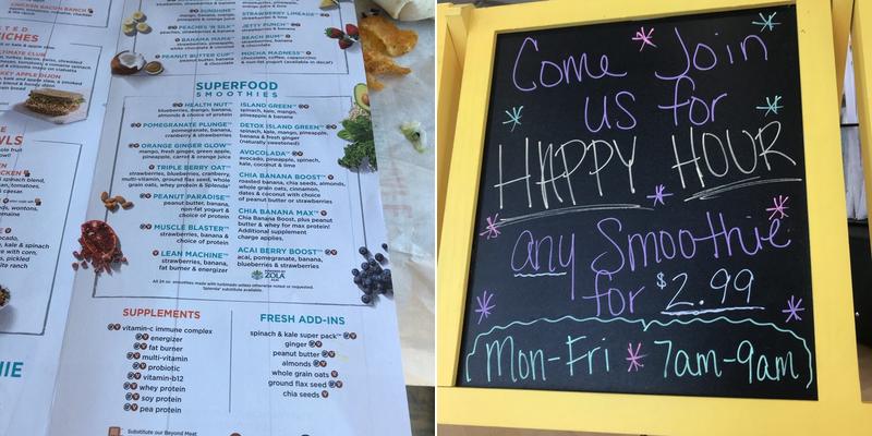 Tropical Smoothie Cafe Menu