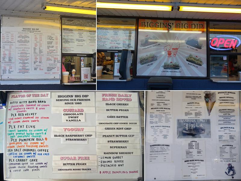 Biggins' Big Dip Menu