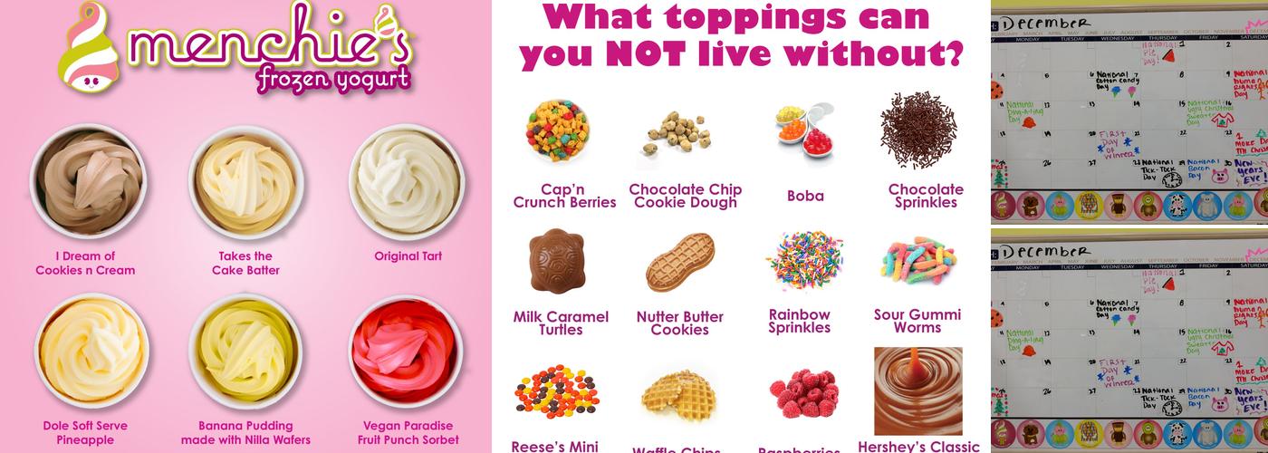Menchie's Frozen Yogurt Menu