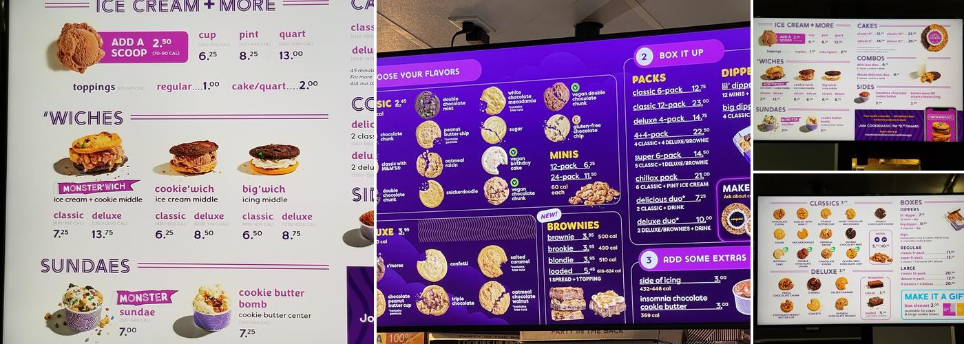 Insomnia Cookies Menu