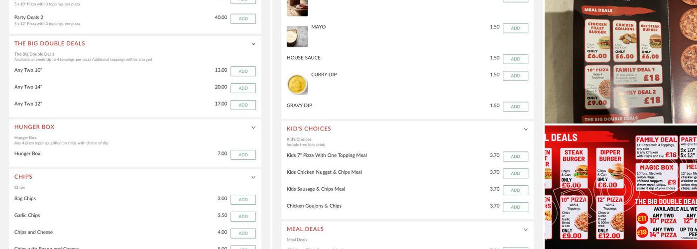 The Pizza Box Cookstown Menu