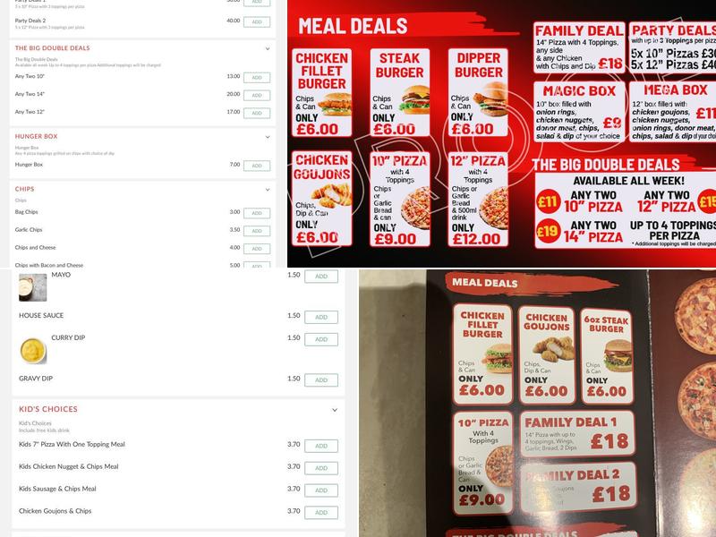 The Pizza Box Cookstown Menu