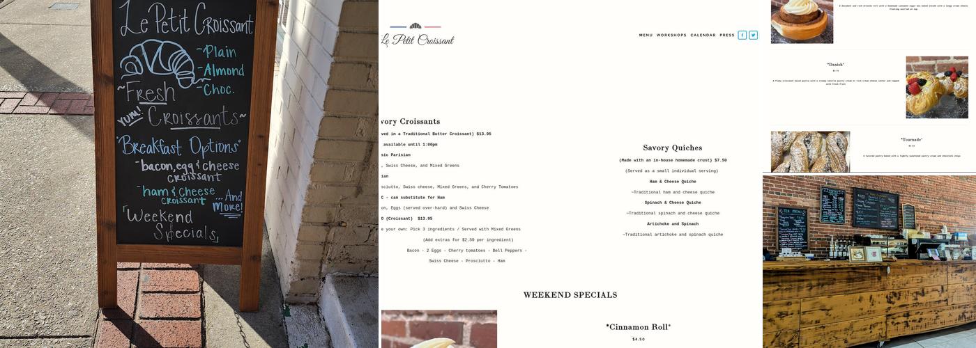 Le Petit Croissant Menu