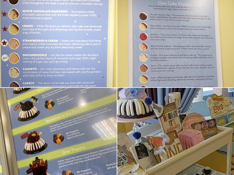 Nothing Bundt Cakes Menu