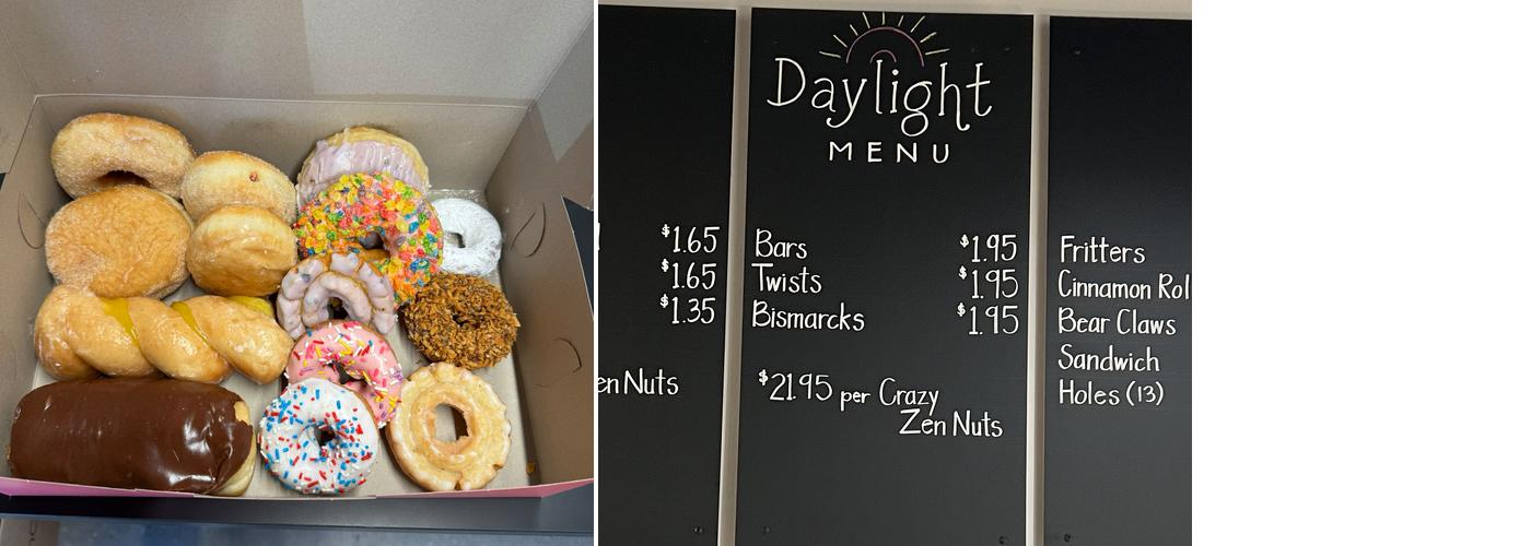 Daylight Donuts Sandy Menu