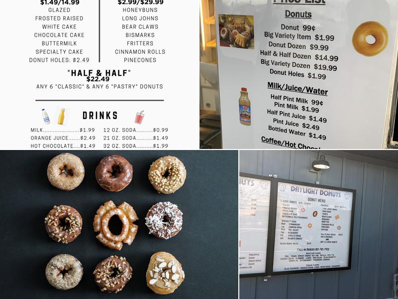 Daylight Donuts Menu