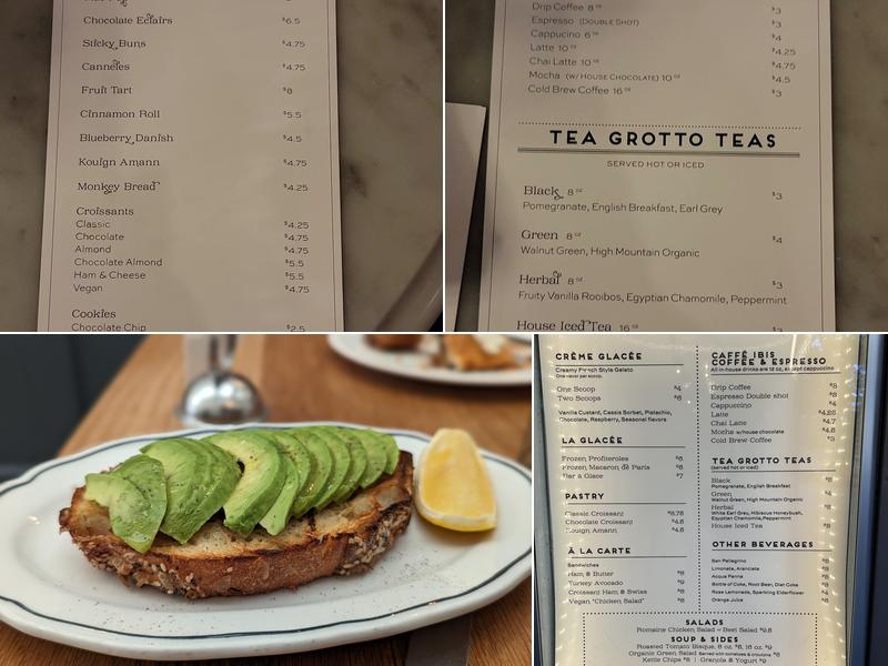 Eva's Bakery Menu