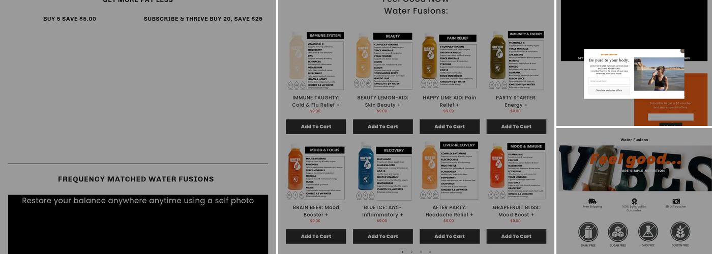 Water Fusions Menu