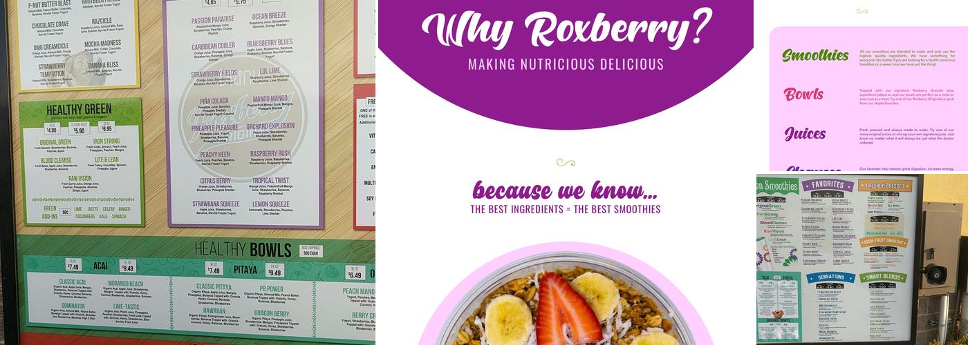 Roxberry Juice Co. Drive Thru Menu