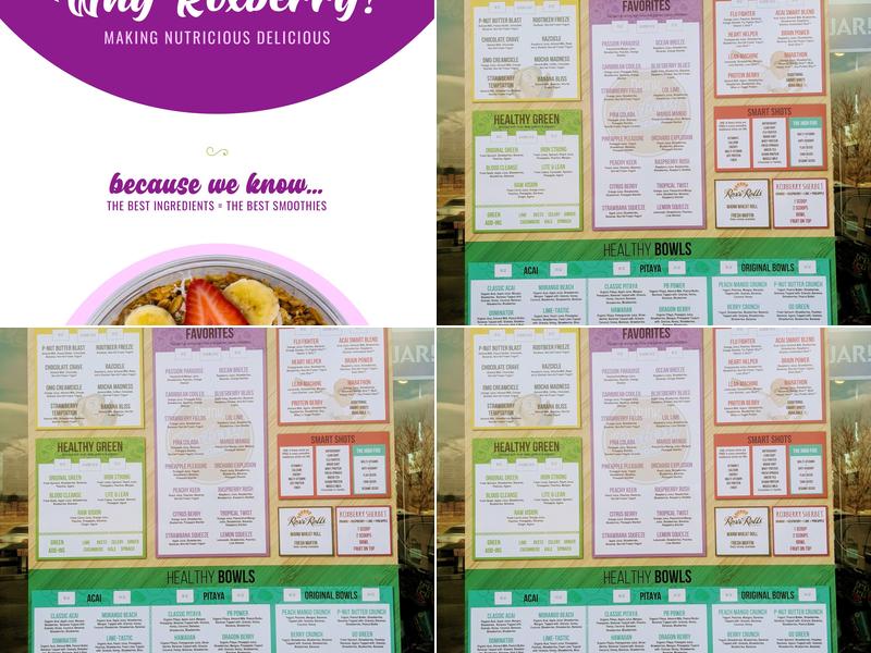 Roxberry Juice Co. Menu