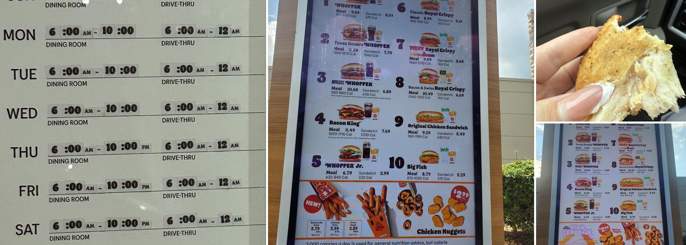 Burger King Menu