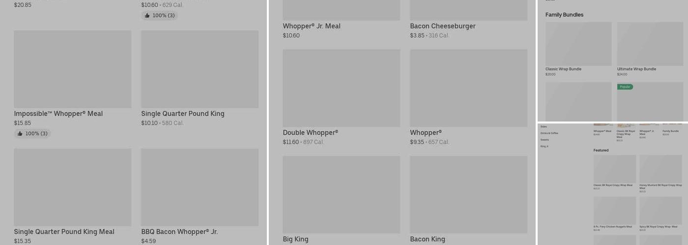 Burger King Menu